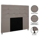 Ver imagem 3 de Cabeceira Cama Box Casal Queen 160cm D10 Safira Suede Bege - Mpozenato