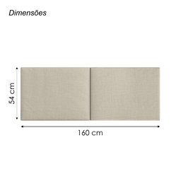 Cabeceira de Cama Box Casal Laura 140cm X 55cm - Kf Móveis - 4