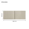 Cabeceira de Cama Box Casal Laura 140cm X 55cm - Kf Móveis - 4