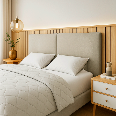 Cabeceira de Cama Box Casal Laura 140cm X 55cm - Kf Móveis