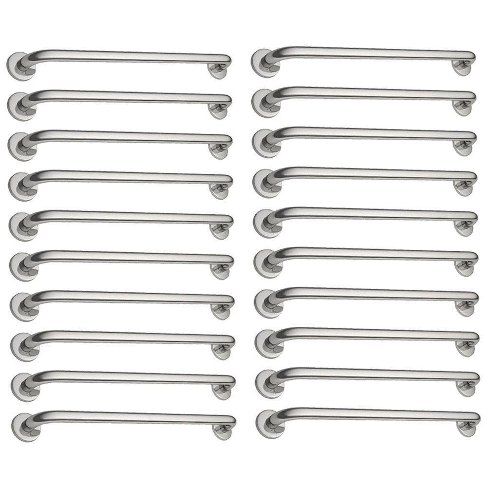 Alça de Apoio Kit 20 Unid Barra 70cm Inox Deficiente Anti Queda Criança Idoso Suporte Parede - 1