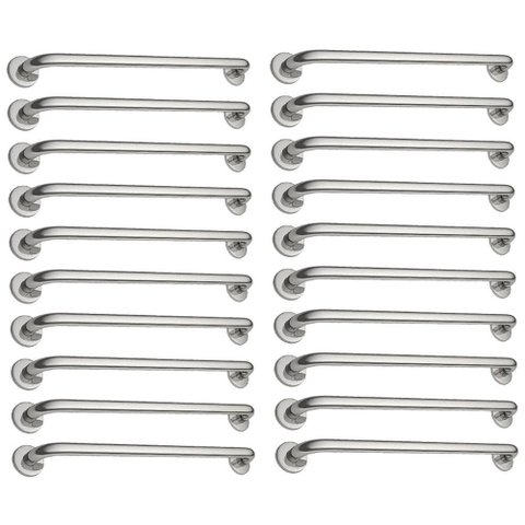Alça de Apoio Kit 20 Unid Barra 70cm Inox Deficiente Anti Queda Criança Idoso Suporte Parede