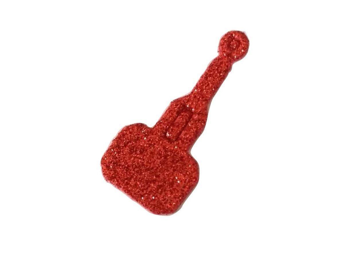 Kit 100 Etiquetas Para Anel Tag Jóia Glitter Vermelho - 1