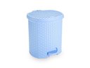 Ver imagem 1 de Lixeira Pedal Rattan 6 Lts Cozinha Banheiro Escritorio Azul