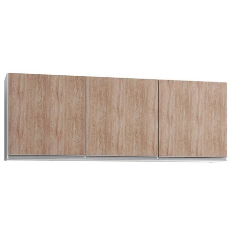 Armário Aéreo 150cm 3 Portas Argélia Branco/Castanho - Lumil