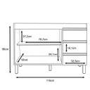 Ver imagem 4 de Balcão Gabinete de Pia sem Tampo 119cm Karen 2 Portas 3 Gavetas P14 Nature/Off White - Mpozenato