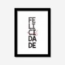 Ver imagem 1 de Quadro Decorativo Felicidade 45cmx33cm Los Quadros