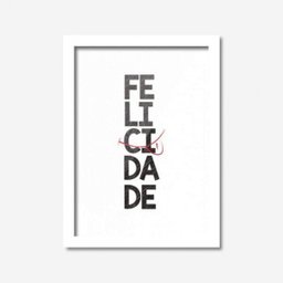 Quadro Decorativo Felicidade 45cmx33cm Los Quadros - 1