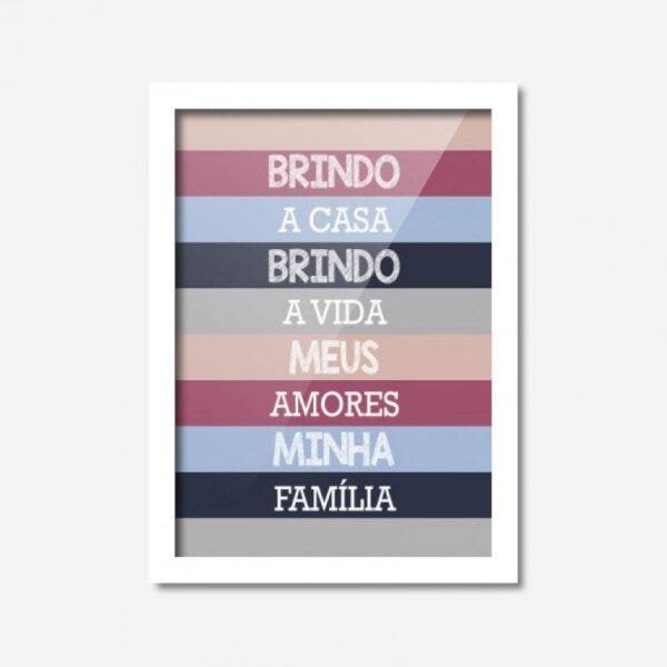Quadro Decorativo Brindo a Casa 45cmx33cm Los Quadros - 1