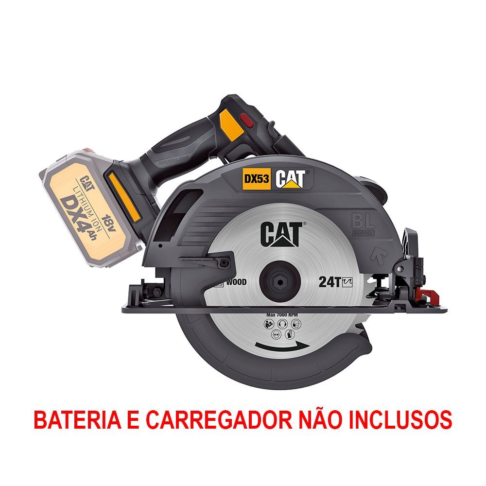 Serra Circular A Bateria Brushless - 18V Dx53B - Caterpillar - 464,0008 - 3