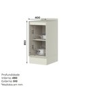 Ver imagem 4 de Balcão 01 Porta 40cm 100% MDF com Tampo Fineze Bege/Areia HP