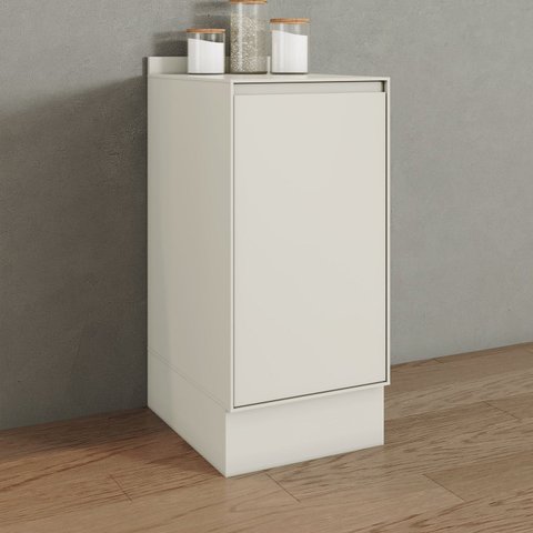 Balcão 01 Porta 40cm 100% MDF com Tampo Fineze Bege/Areia HP