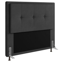 Cabeceira Cama Box Casal 140cm D10 Ametista Suede Cinza - Mpozenato - 1
