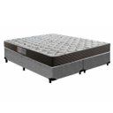 Ver imagem 1 de Cama Box Queen Colchão Mola Ensacada Acolchões + Box Suede 64x158x198 - Cinza