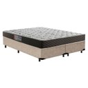 Ver imagem 1 de Cama Box Queen Colchão Mola Ensacada Acolchões + Box Suede 64x158x198 - Bege