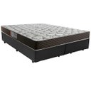 Ver imagem 1 de Cama Box Queen Colchão Mola Ensacada Acolchões + Box Sintético 66x158x198 - Cinza