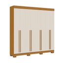 Ver imagem 3 de Guarda-Roupa Casal 8 Portas 4 Gavetas 100% MDF 218cm Azaleia Espresso Móveis Off White/Cinamomo