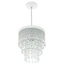 Ver imagem 2 de Kit 2 Lustre Pendente De Cristal Acrílico Manucrilic Branco