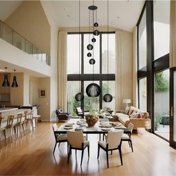 Conjunto Lustres para Sala de Estar e Sala de Jantar Mbm - Preto - 3