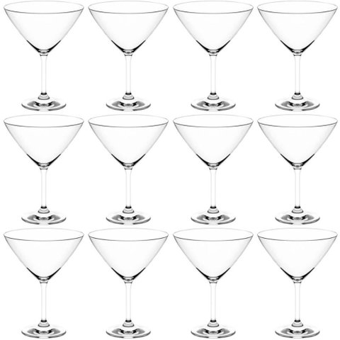 Conjunto 12 Taças de Cristal 210ml Dry para Martínis Drinks Coquetéis Haus Concept