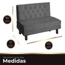 Ver imagem 6 de Canto Italy Confortável para Apartamento Cozinha e Restaurantes Suede Cinza Escuro