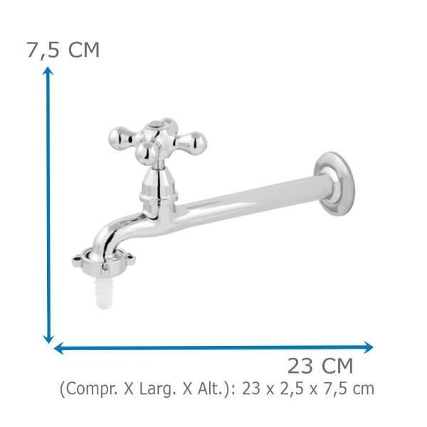 Torneira Cozinha Oliveira 1159 C-52 De Parede Fixa Com Bico - 5