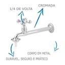 Ver imagem 4 de Torneira Cozinha Oliveira 1159 C-52 De Parede Fixa Com Bico