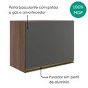 Ver imagem 4 de Armario Aereo Basculante MDF 60 cm Kali 166771 Carvalho Toq Chumbo Nicioli