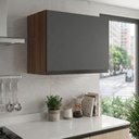 Ver imagem 6 de Armario Aereo Basculante MDF 60 cm Kali 166771 Carvalho Toq Chumbo Nicioli