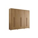 Ver imagem 4 de Guarda Roupa Casal 6 Portas (4 Frisadas) e 2 Gavetas C/ Pés Hawaii Naturale/off White - Rufato