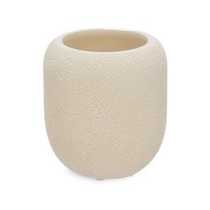 Copo Porta Escova de Dentes em Cimento Off White Mart 9cm