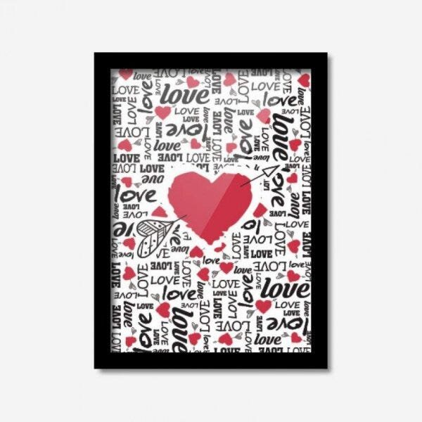 Quadro Decorativo Coração Estampas 45cmx33cm Los Quadros - 1