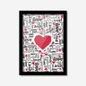 Quadro Decorativo Coração Estampas 45cmx33cm Los Quadros - 1