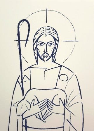 Bom Pastor 90cm x 30cm