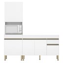 Ver imagem 1 de Paneleiro e Balcão Gabinete sem Tampo 150cm Lina K02 Supremo - Mpozenato