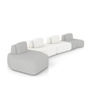 Ver imagem 1 de Sofá 4 Lugares Orgânico com Chaise e 3 Módulos Berlim bouclê Cz K01 - D’Rossi