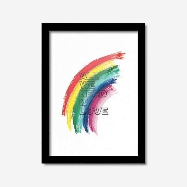 Quadro Decorativo All We Need Is Love 45cmx33cm Los Quadros - 1