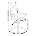 Ver imagem 2 de Cadeira de Escritório Juliette Presidente Giratória Branca - Gran Belo