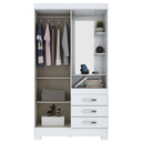 Ver imagem 2 de Guarda Roupas Solteiro com 2 Portas 3 Gavetas com Espelho B64 Branco - Briz Móveis
