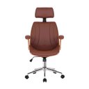 Ver imagem 7 de Cadeira de Escritório Juliette Presidente Giratória Marrom - Gran Belo