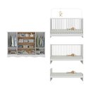 Ver imagem 5 de Berço 3 em 1 para Colchão 130x60cm com Cômoda 2 Portas 4 Gavetas Liz Multimóveis Mp4765 Branco
