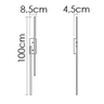 Arandela de Led Gamma 2 Perfis com Led Externo 19W - 2