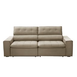 Sofá Decorativo Reclinável e Retrátil 2 Lugares Temiscira 1,60M Veludo Amêndoa - 7