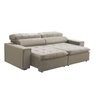 Sofá Decorativo Reclinável e Retrátil 3 Lugares Temiscira 2,10M Veludo Nude - 10
