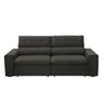 Sofá Decorativo Reclinável e Retrátil 3 Lugares Temiscira 2,10M Veludo Tabaco - 7