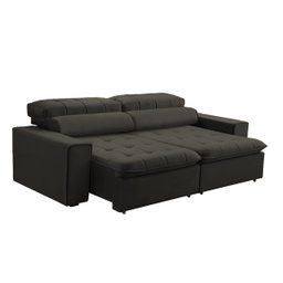 Sofá Decorativo Reclinável e Retrátil 3 Lugares Temiscira 2,10M Veludo Tabaco - 10