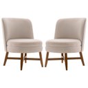 Ver imagem 1 de Kit 2 Poltronas Decorativas Amber Linho Bege - Gran Belo