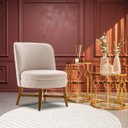 Ver imagem 6 de Kit 2 Poltronas Decorativas Amber Linho Bege - Gran Belo