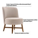 Ver imagem 3 de Kit 2 Poltronas Decorativas Amber Linho Bege - Gran Belo
