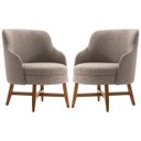 Ver imagem 1 de Kit 2 Poltronas Decorativas Com Braço Amber Linho Cinza - Gran Belo
